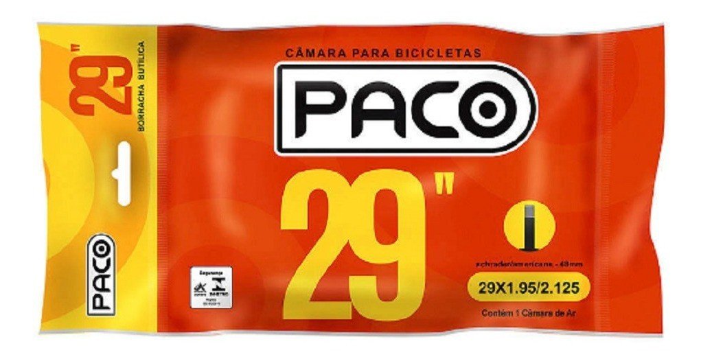 Camara De Ar Aro 29 Bicicleta Paco 29x1.95/2.125 Bico Grosso - Imagem 2