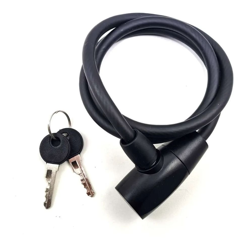 Cadeado Grosso Com Chave P/ Bicicleta Moto Anti Furto 9x100cm - Imagem 2