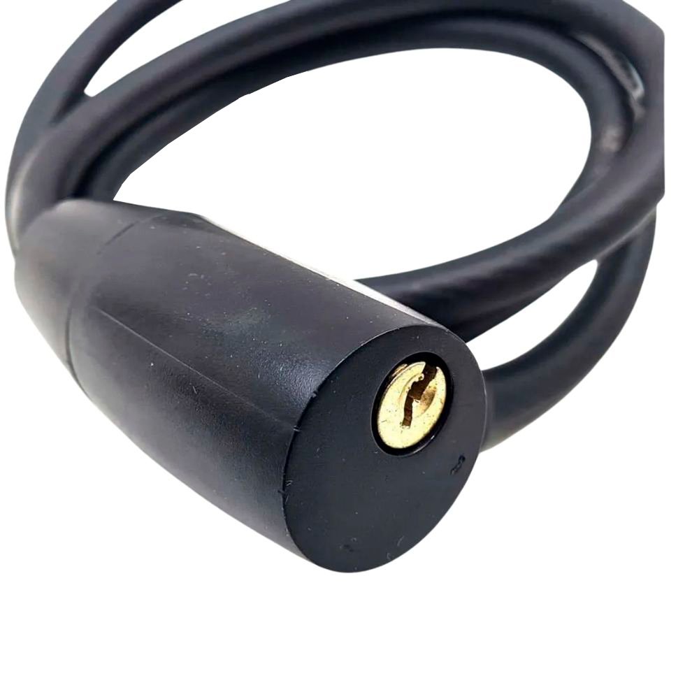 Cadeado Grosso Com Chave P/ Bicicleta Moto Anti Furto 9x100cm - Imagem 3