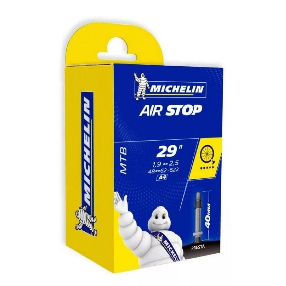 Camara de Ar Michelin Aro 29X1,9/2,5 Presta Bico Fino 40mm - Air Stop - Imagem 2
