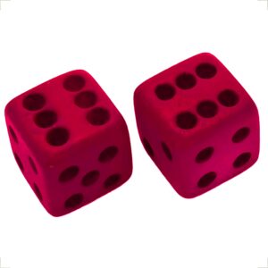 Par Dados Tampa De Válvula Bico de Pneu Bicicleta Moto Dice - Vermelho, 1 Par
