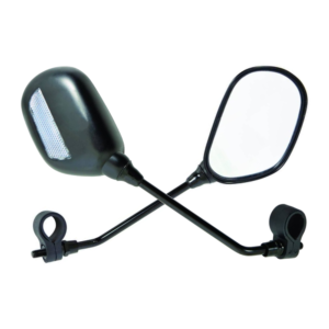 Par Espelhos Retrovisores Bike C/ Refletor Oval Ajustável