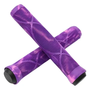 Manopla Absolute BMX4 Roxo/Preto Borracha Com Tampa 165mm Sem Flange
