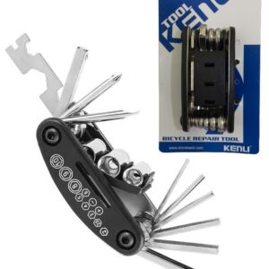 Canivete Jogo Chave Multiuso Bicicleta Kenli 15 Funções