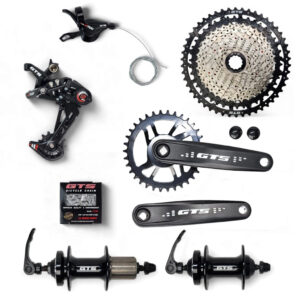 Kit Transmissão 12V GTS 1x12 C/ Corrente + Cassete GTS 11x50 + Pedivela GTS 34D + Cubo GTS C/ Blocagem