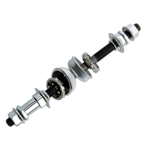 Eixo Traseiro Completo Com Caixa e Colar Rosca 3/8 x 175mm - Aço Reforçado P/ Bicicleta de Marcha