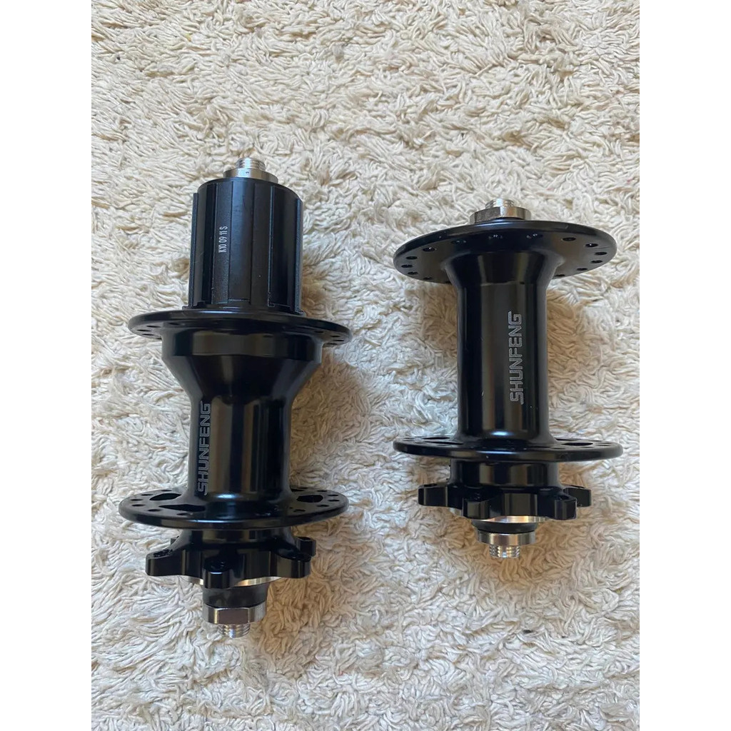 Par De Cubo K7 Bike Barulhento Shufeng Alumínio 36 Furos Cor Preto - Imagem 3