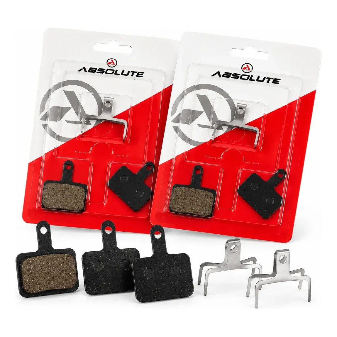 2 Pares Pastilhas De Freio Absolute ABS-01S Orgânica B01S P/ Shimano Mt200 Mt500 M315